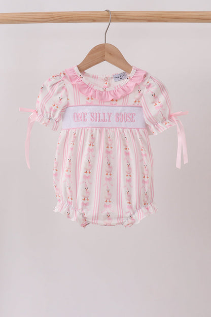 Pink Goose Smocked Bubble
