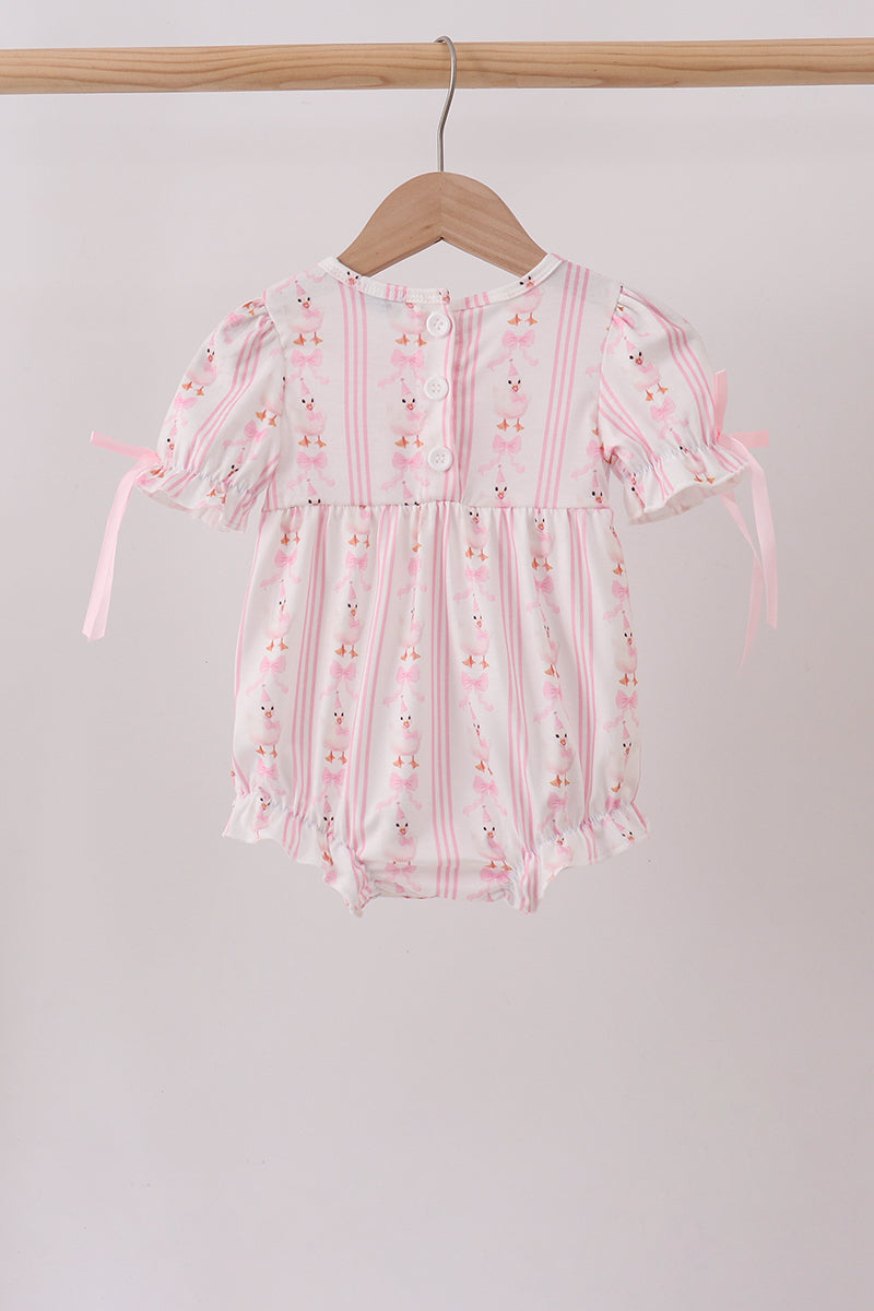 Pink Goose Smocked Bubble