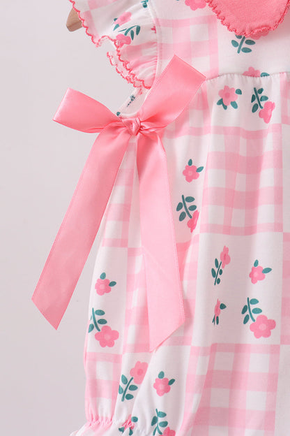 Pink Floral Ruffle Bubble