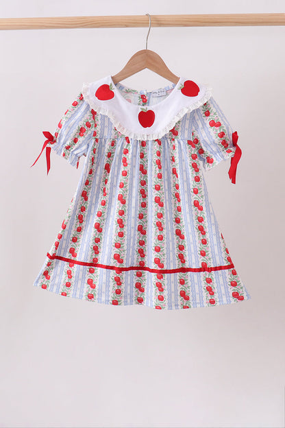 Red Apple Embroidered Dress