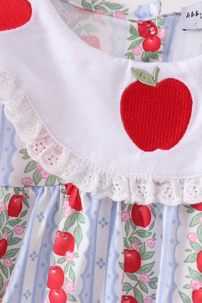 Red Apple Embroidered Dress