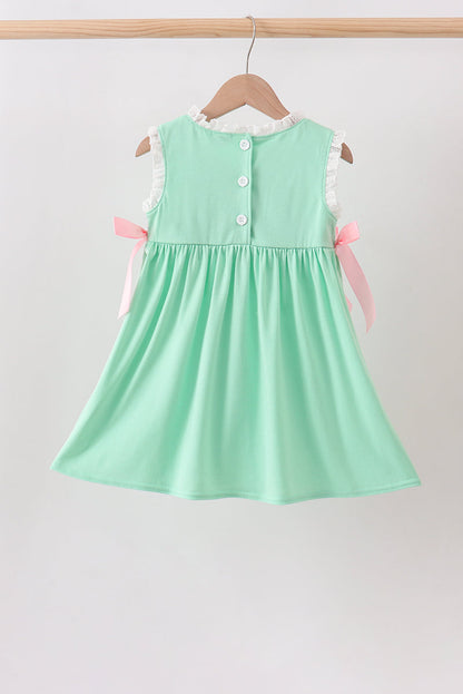 Green Butterfly Smocked Dress