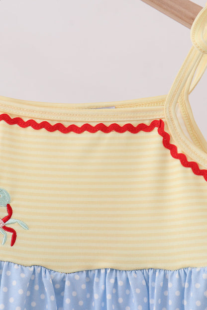 Blue Crab Applique Dress