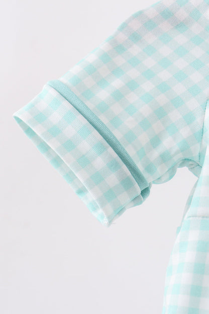 Green Gingham Bubble
