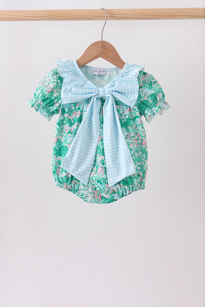 Green house floral Bow Bubble
