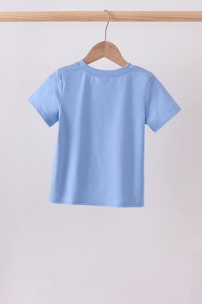 Blue Crocodile Applique Top