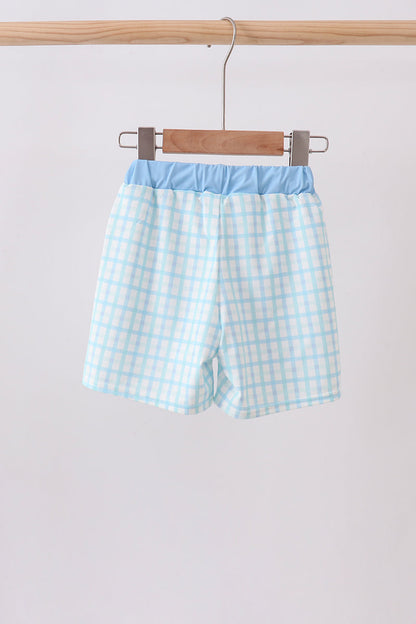 Blue Crocodile Embroidered Swim Trunks