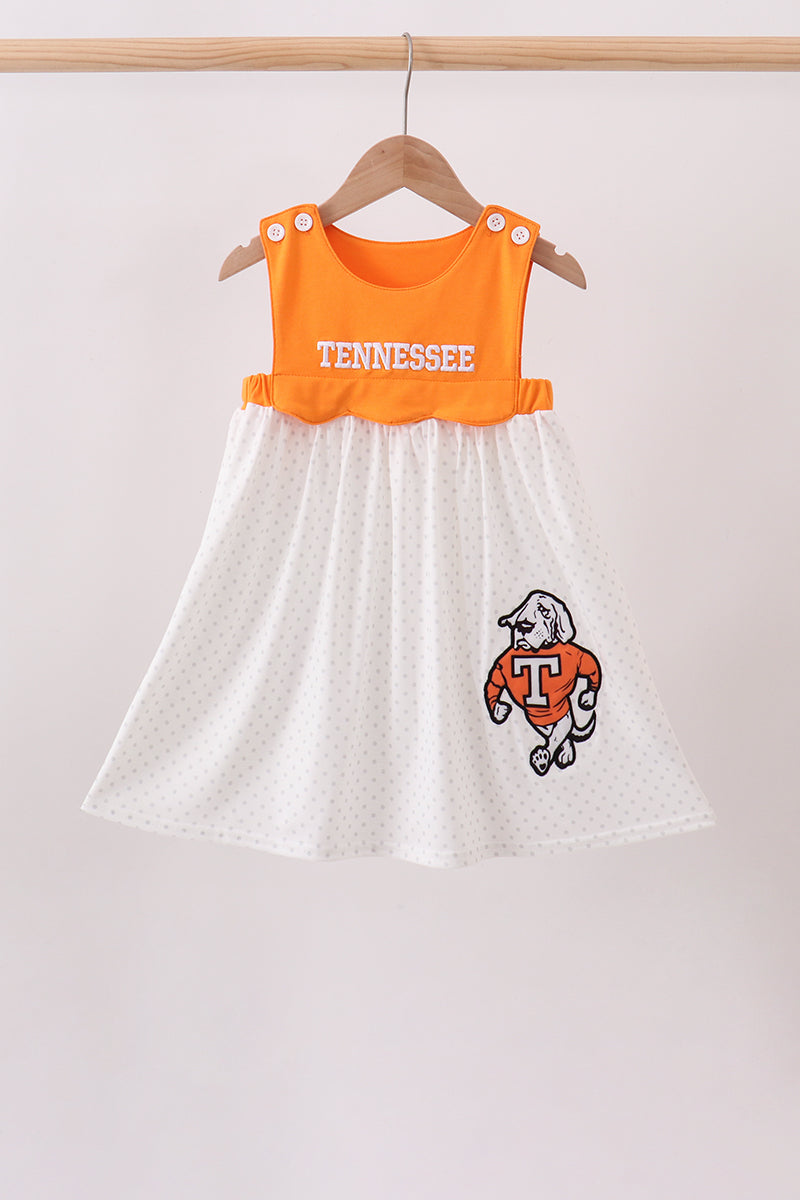 tennessee orange dress Stripe 18-24 months Designed with a smocked bodice for a flattering fit Women's Smith & Quinn Tennessee