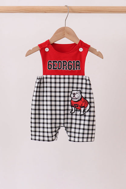 Red Georgia Applique Gingham Jon Jon