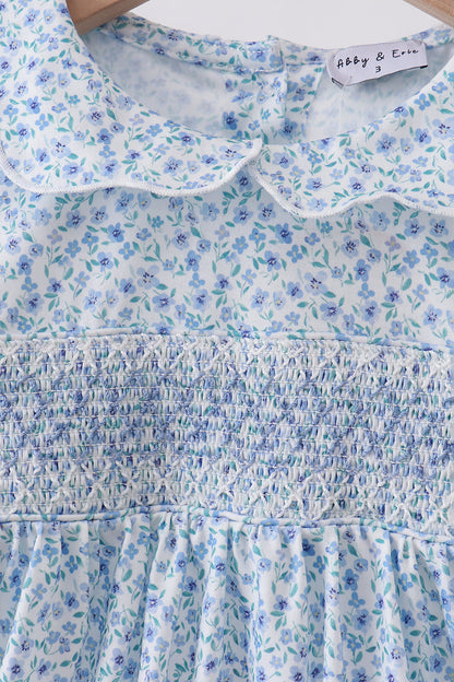 Lavender Floral Smocked Dress