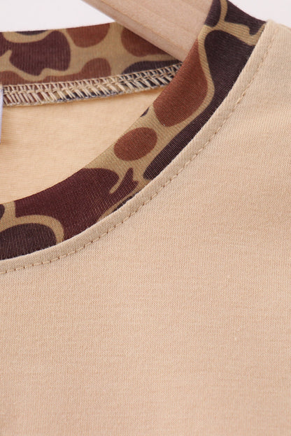 Camouflage duck applique top