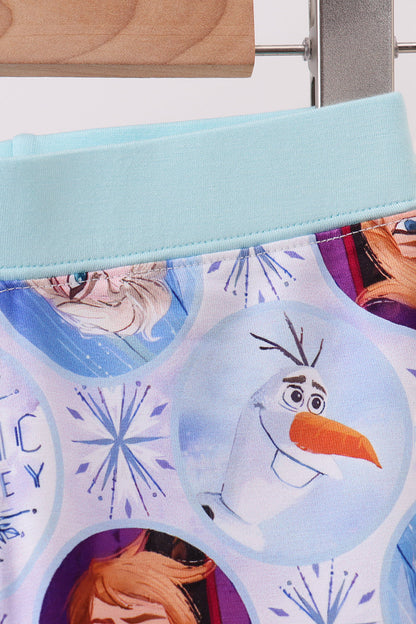 Blue frozen character bamboo pajama set