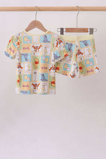 Yellow winnie the pooh bamboo pajama set