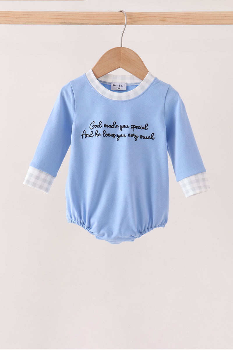 Blue Embroidery Bubble