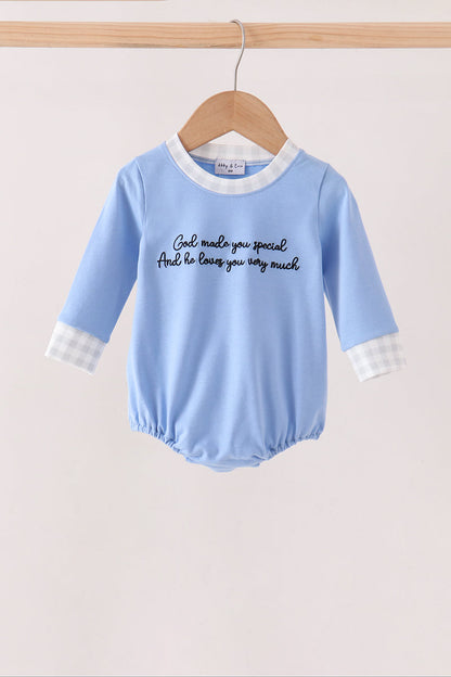 Blue Embroidery Bubble