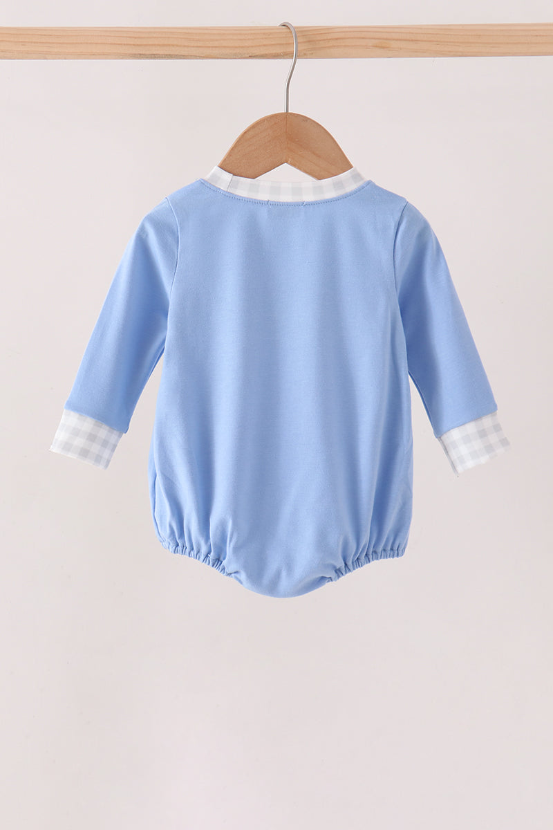 Blue Embroidery Bubble