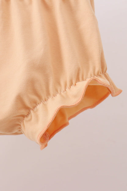 Beige Deer Embroidery Bloomer Set
