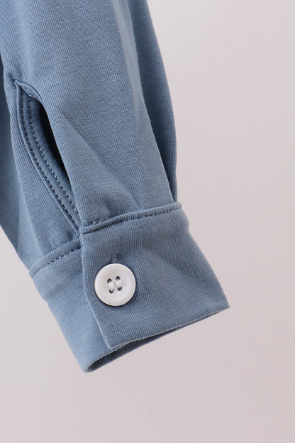 Blue Button Down Pocket Shirt