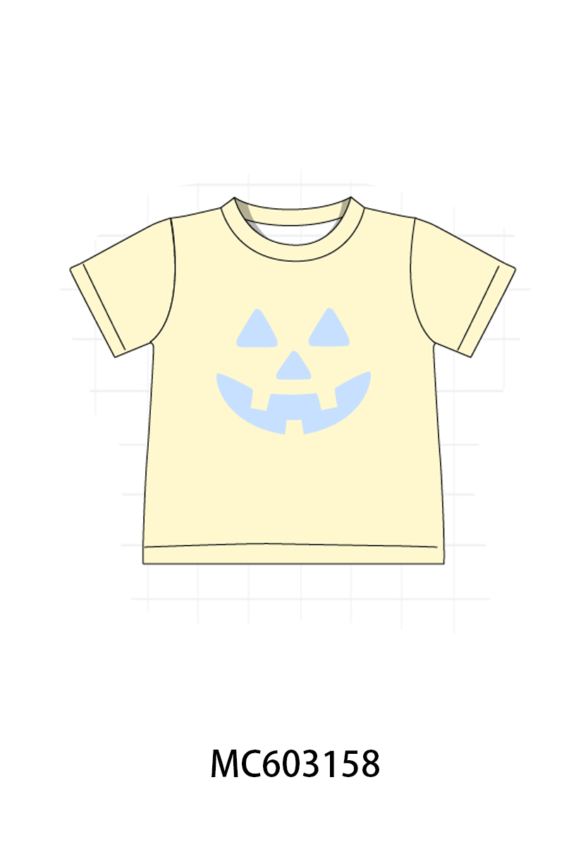 Cream Jack-O-Lantern Applique Top