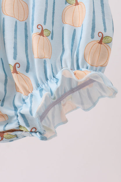 Blue Pumpkin Embroidery Ruffle Bubble