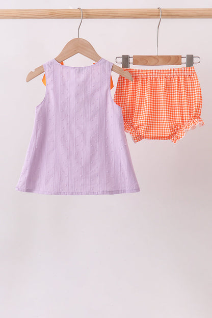 Purple Candy Smocked Bloomer Set