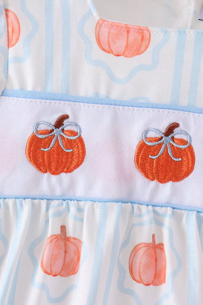 Blue Pumpkin Embroidery Bubble