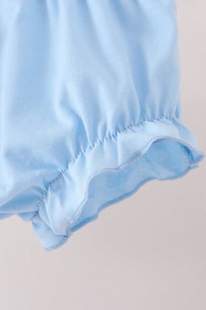 Blue Pumpkin Embroidery Ruffle Bloomer Set