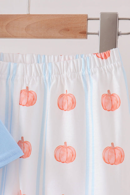 Blue Pumpkin Embroidery Pants Set