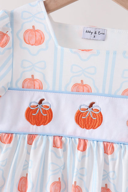 Blue Pumpkin Embroidery Ruffle Pants Set