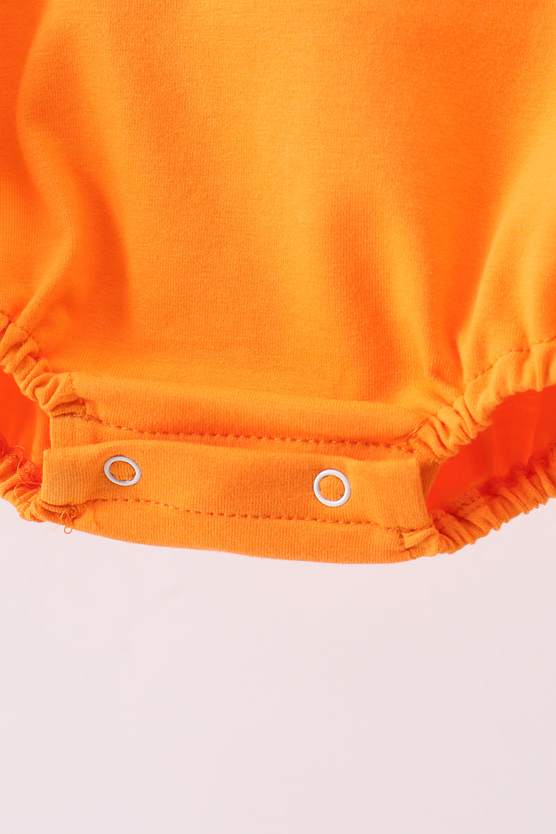 Orange Jack-O-Lantern  Applique Bubble