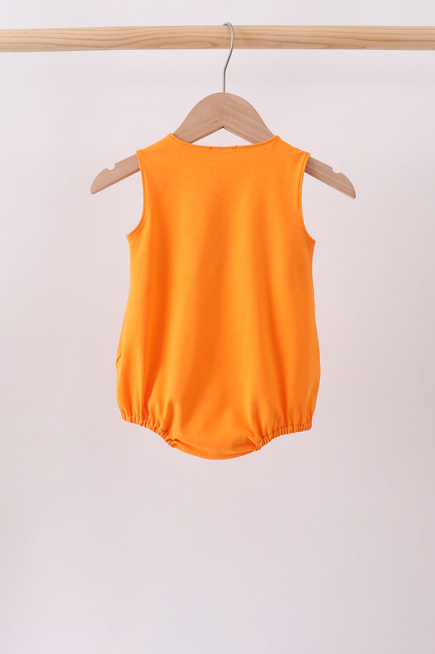Orange Jack-O-Lantern  Applique Bubble