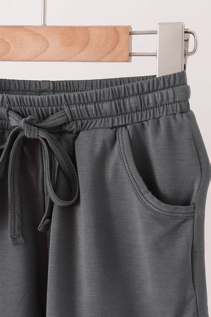 Gray Pumpkin Shorts Set