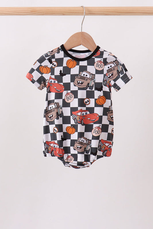 Checkered racing bamboo bubble