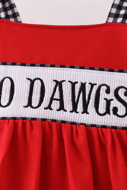 Red Georgia Smocked Dress