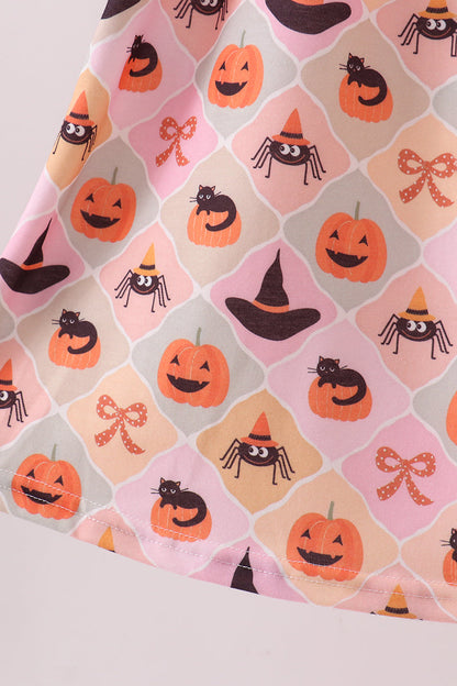 Pumpkin spider bow Dress