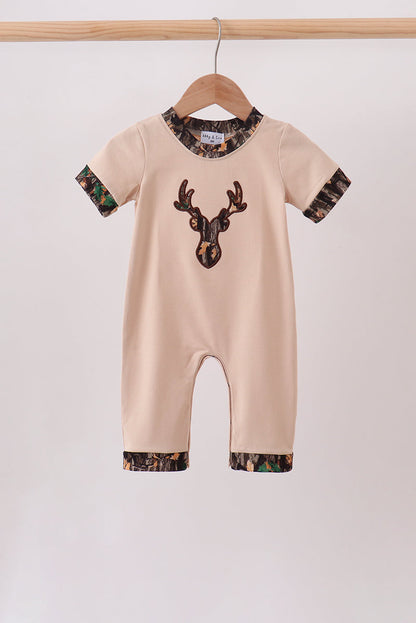 Gray Deer Applique Romper