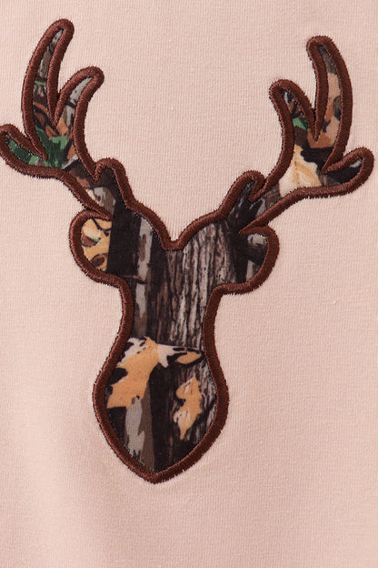 Gray Deer Applique Romper