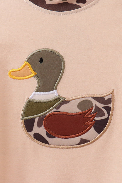 Camouflage duck applique Romper