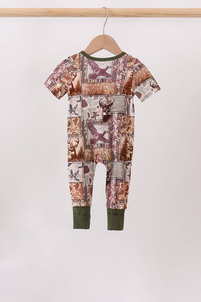 Forest Hunting Bamboo Romper