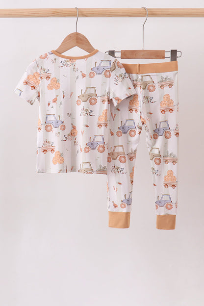 Khaki Farm bamboo Pajama Set