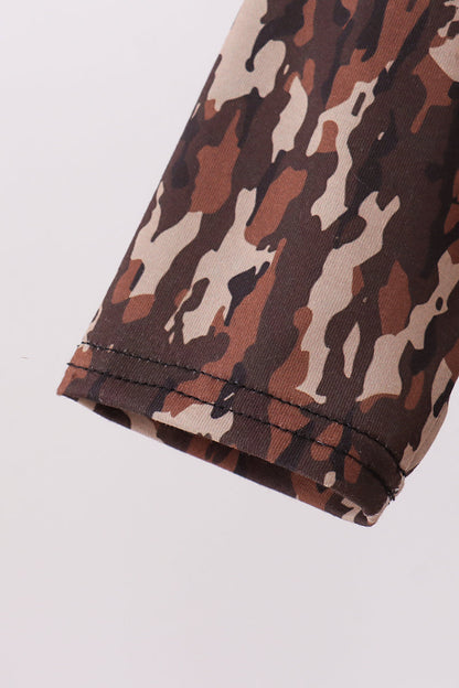 Camouflage hunting embroidery pullover