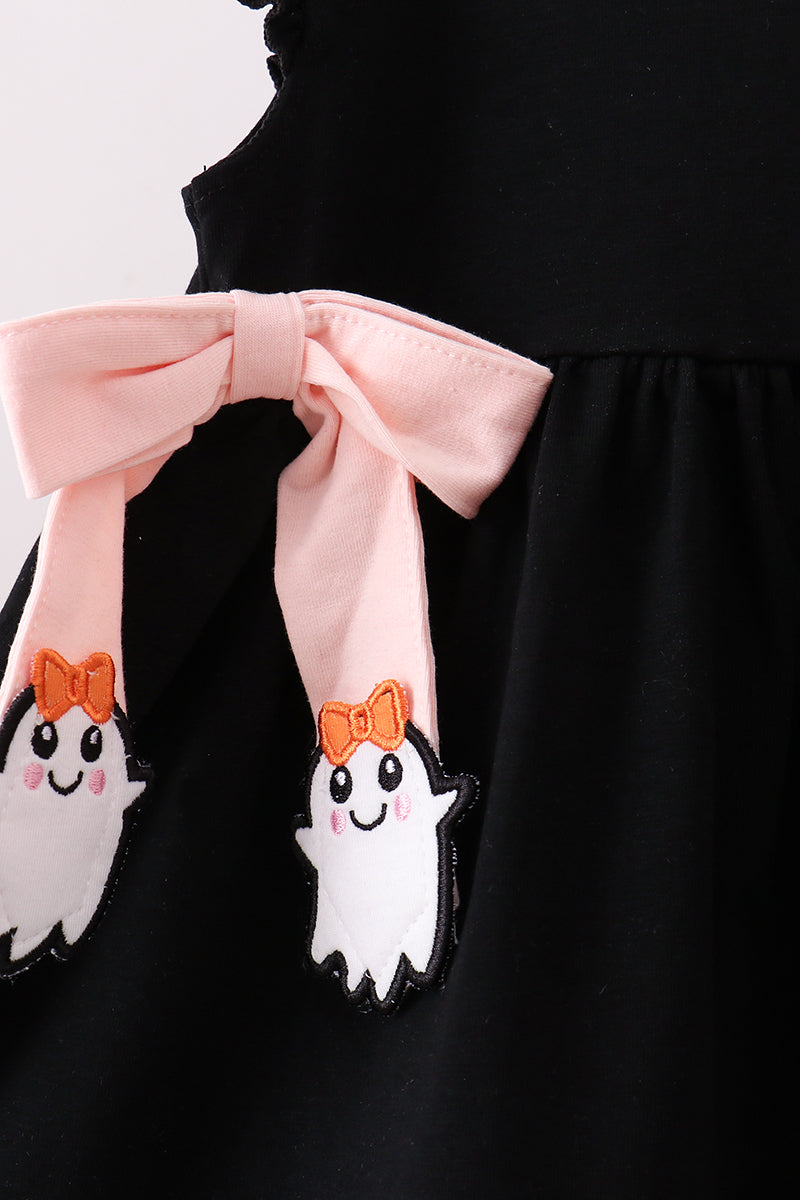 Black Ghost Ruffle Shorts Set