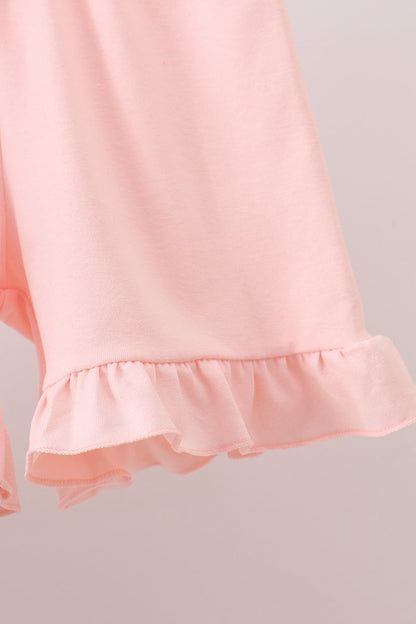 Black Ghost Ruffle Shorts Set