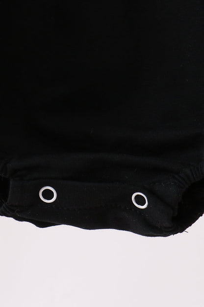 Black Pumpkin cat Embroidery Ruffle Bubble