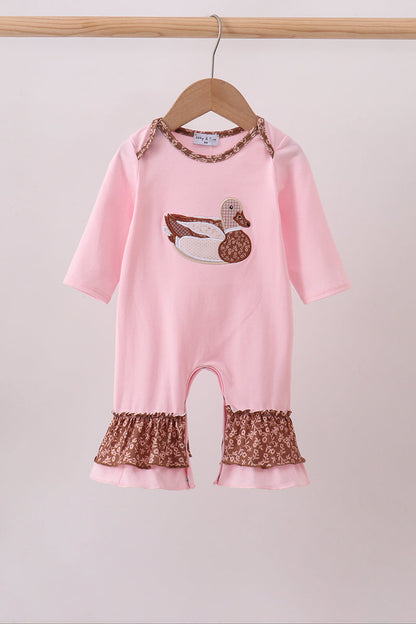 Pink Mallard Applique Romper