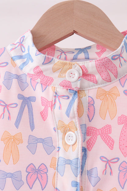 Pink Bow Fleece mom&me Jacket