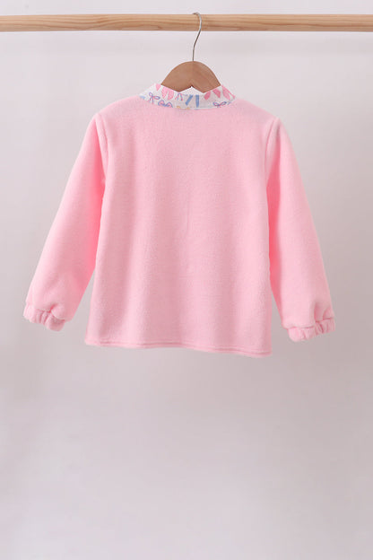 Pink Bow Fleece mom&me Jacket
