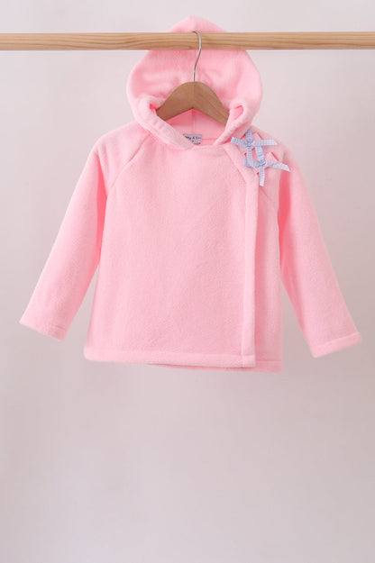 Pink Fleece Bow Coat