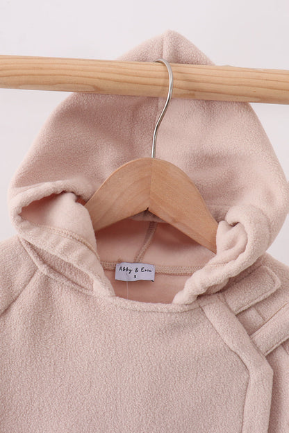 Khaki Fleece Bow Coat