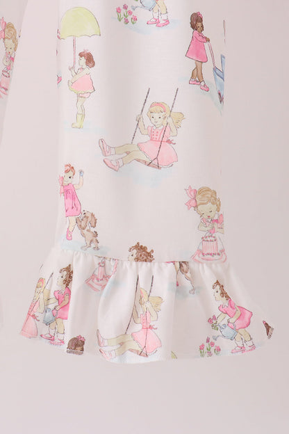 Pink all day adventure ruffle jumpsuit set